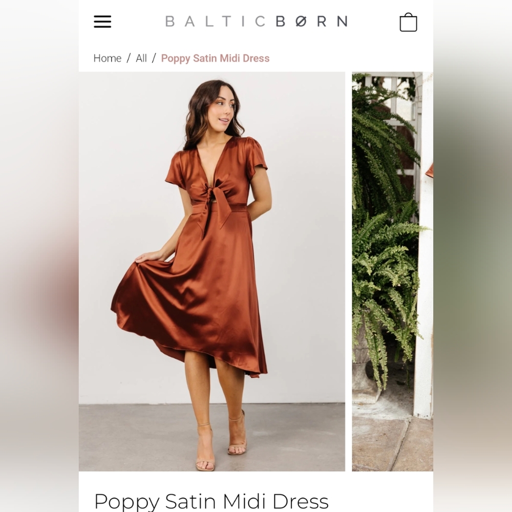 Satin midi dress